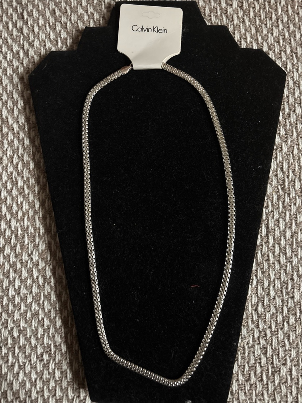 Calvin Klein Silver Box Chain Necklace